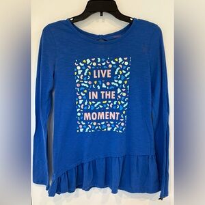 Cat & Jack Vibrant Blue Long Sleeve Blouse